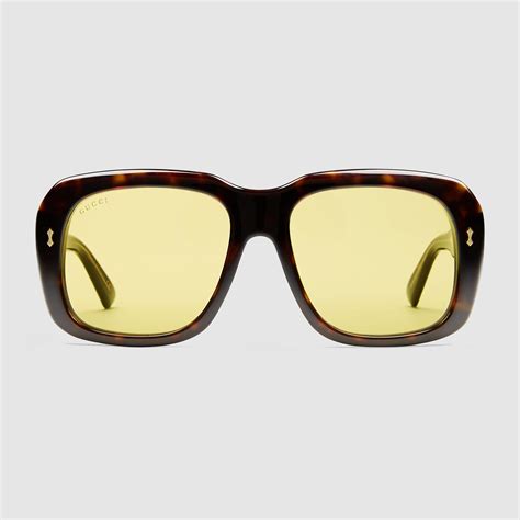 gucci yellow|Gucci yellow lens sunglasses.